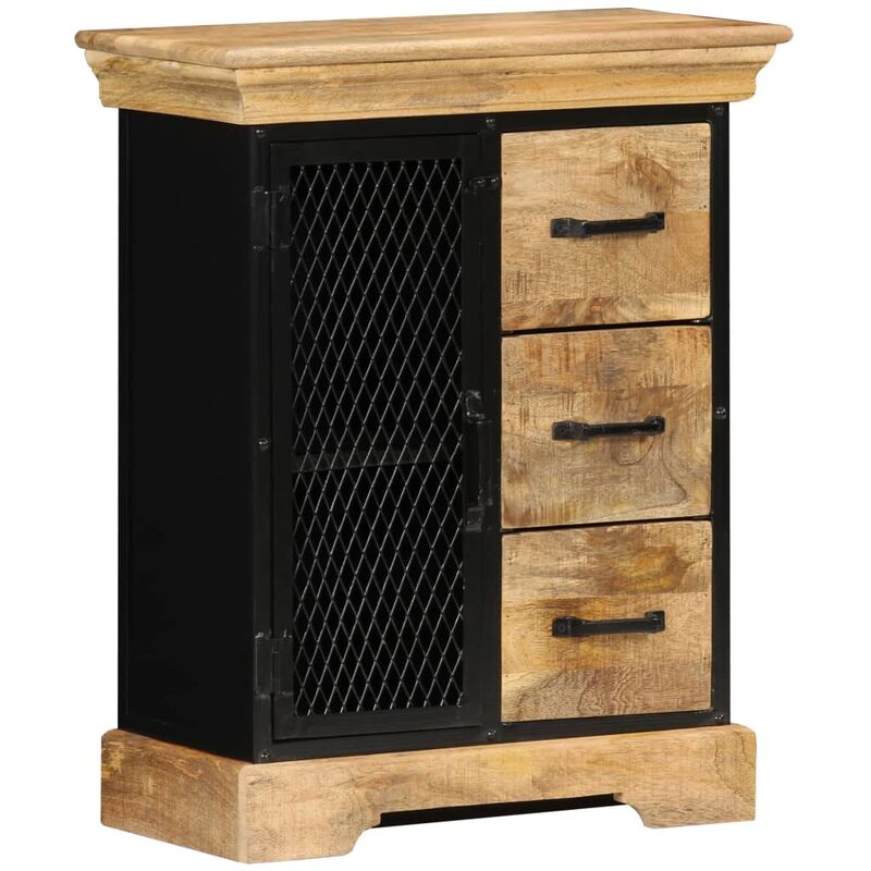 

vidaXL Aparador de madera maciza de mango 60x30x75 cm - Marrón