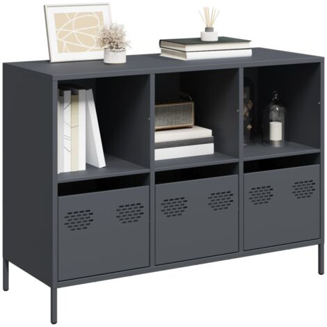 Aparador acero laminado en frío gris antracita 1015x39x735 cm