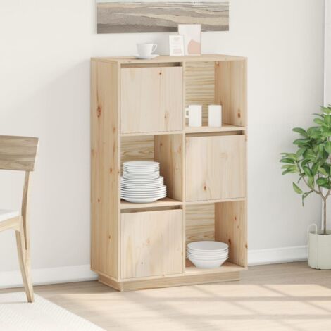 Aparador alto de madera maciza de pino 74x35x117 cm vidaXL