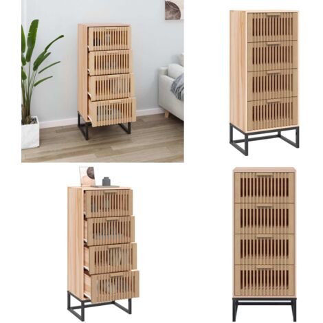 Aparador alto madera contrachapada 40x30x95 cm - Aparador - Mueble de almacenamiento