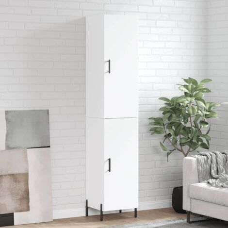Aparador alto madera contrachapada blanco 34,5x34x180 cm vidaXL