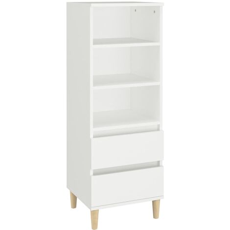 Aparador alto madera contrachapada blanco 40x36x110 cm vidaXL