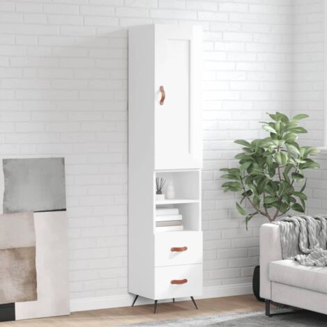 Aparador alto madera contrachapada  brillo 34,5x34x180 cm