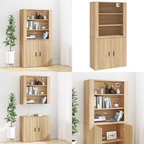 Aparador alto madera contrachapada color roble - Aparador alto - Muebles de pared
