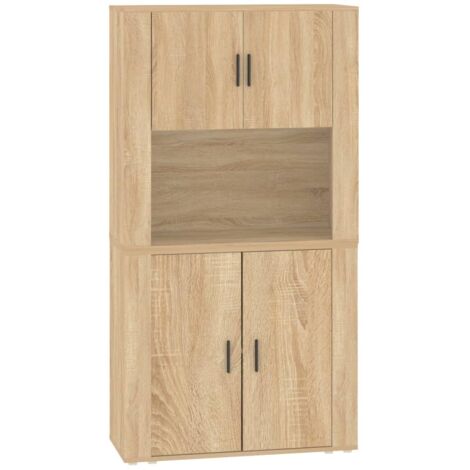 Aparador alto madera contrachapada color roble vidaXL