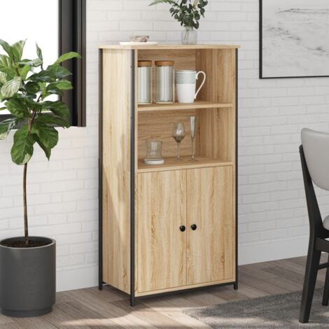 Aparador alto madera contrachapada roble  62x36x121,5 cm