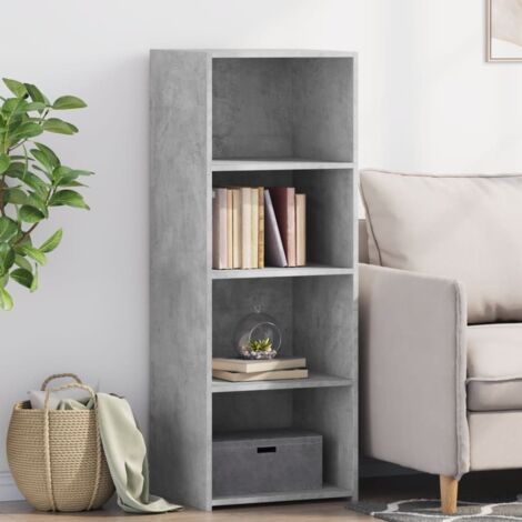 Aparador alto madera de ingeniería gris hormigón 45x41x124 cm vidaXL
