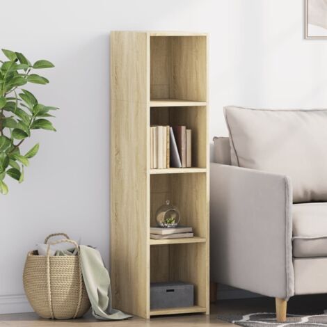 Aparador alto madera de ingeniería roble  30x41x124 cm
