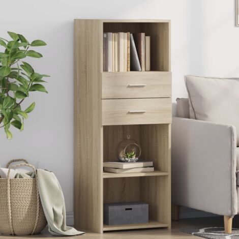Aparador alto madera de ingeniería roble  45x42,5x124 cm