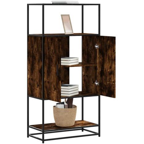 Aparador alto madera de ingeniería y metal 68x35x139 cm