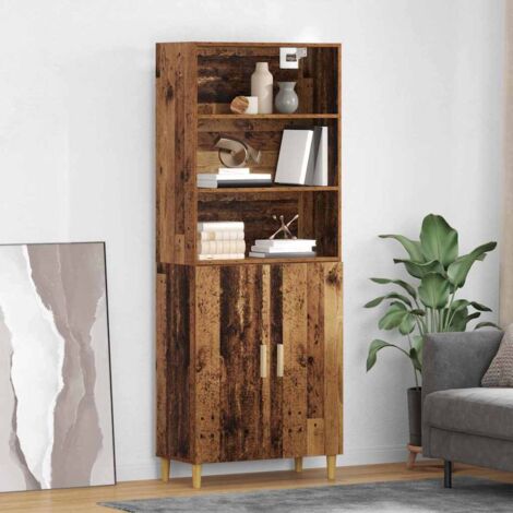 Aparador alto Madera envejecida 69,5 x 32,5 x 180 cm