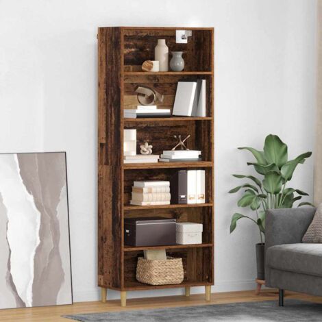 Aparador alto Madera envejecida 69,5 x 32,5 x 180 cm