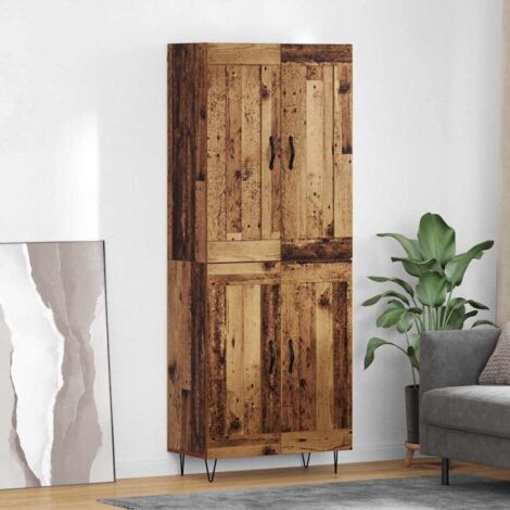 Aparador alto Madera envejecida 69,5 x 34 x 180 cm