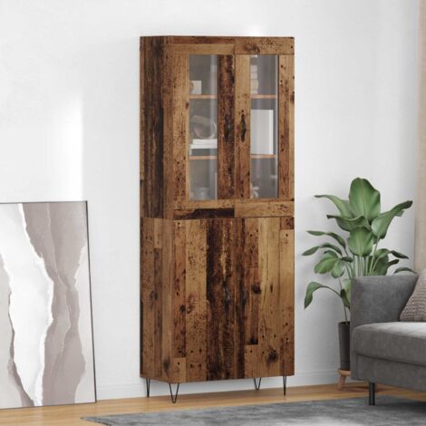 Aparador alto Madera envejecida 69,5 x 34 x 180 cm