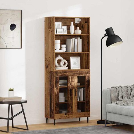 Aparador alto Madera envejecida 69,5 x 34 x 180 cm