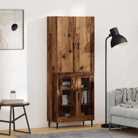 Aparador alto Madera envejecida 69,5 x 34 x 180 cm