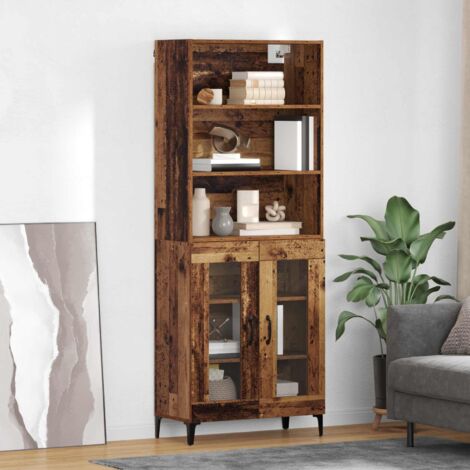 Aparador alto Madera envejecida 69,5 x 34 x 180 cm
