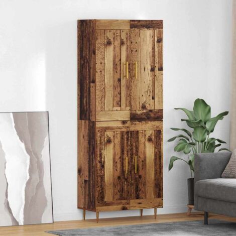 Aparador alto Madera envejecida 69,5 x 34 x 180 cm