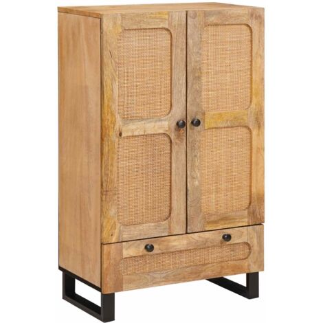 Aparador alto Marrón 40 x 33 x 110 cm Madera de mango maciza