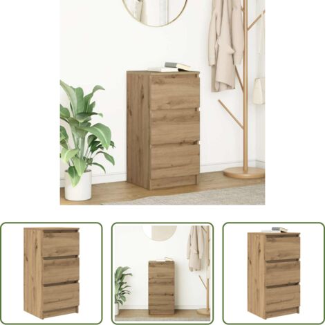 Aparador - Aparador Artisan Roble 37,5x35x76 cm Madera de ingeniería