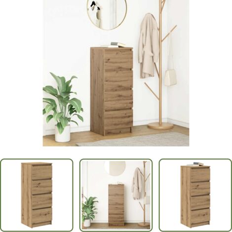 Aparador - Aparador Artisan Roble 37,5x35x99 cm Madera de ingeniería