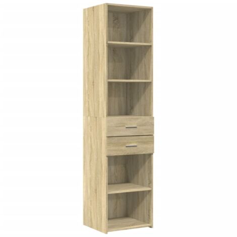 Aparador aparador cómoda mueble almacenaje organizador cocina salón salón alto Sonoma 45 x 42,5 x 185 cm madera contrachapada marrón 020034067