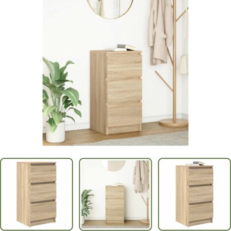 Aparador -  Aparador roble Sonoma 37,5x35x76 cm madera de ingeniería