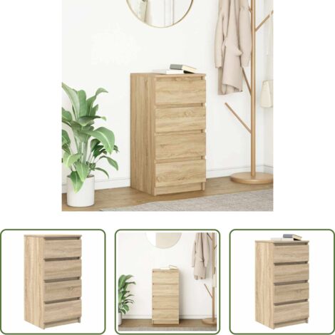 Aparador -  Aparador roble Sonoma 37,5x35x76 cm madera de ingeniería