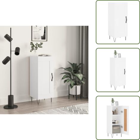 Aparador blanco - vidaXL Aparador madera de ingeniería blanco 34,5x34x90 cm - Muebles modernos
