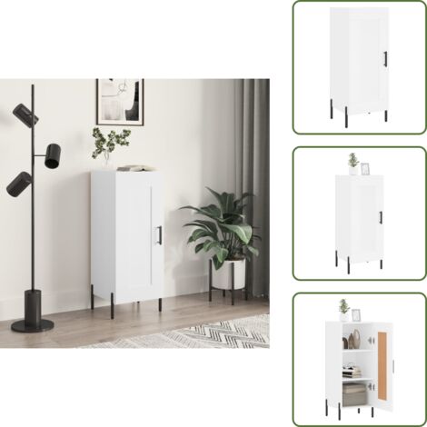 Aparador blanco - vidaXL Aparador madera de ingeniería blanco 34,5x34x90 cm - Muebles modernos