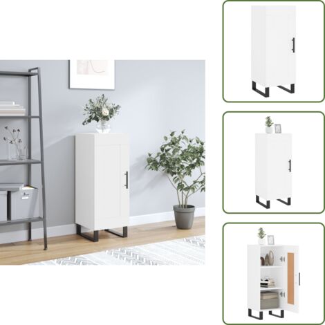 Aparador blanco - vidaXL Aparador madera de ingeniería blanco 34,5x34x90 cm - Muebles modernos