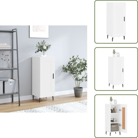 Aparador blanco - vidaXL Aparador madera de ingeniería blanco 34,5x34x90 cm - Muebles modernos