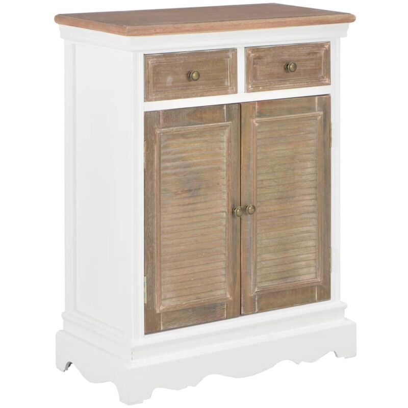 

vidaXL Aparador de madera maciza blanco 60x30x80 cm - Blanco