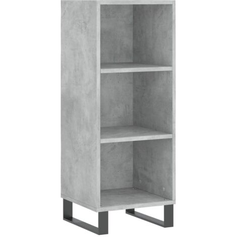 Aparador buffet cómoda armario mueble organizador cocina salón salón 34,5 x 32,5 x 90 cm madera contrachapada gris 020031869