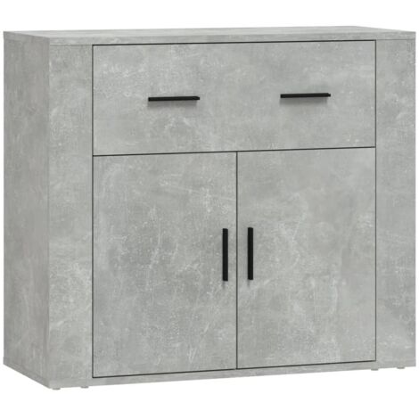 Aparador buffet cómoda armario mueble organizador cocina salón salón 80 x 33 x 70 cm madera contrachapada gris 020032100
