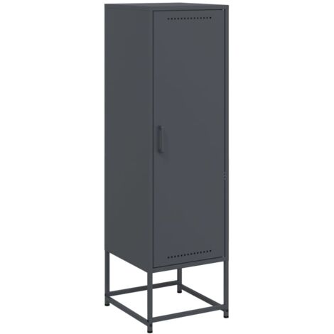 Aparador buffet cómoda armario mueble organizador cocina salón salón alto 36 x 39 x 123 cm acero antracita 020032201