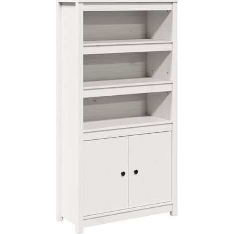 Aparador buffet cómoda armario mueble organizador cocina salón salón alto 80 x 35 x 154 cm madera maciza de pino blanco 020032770