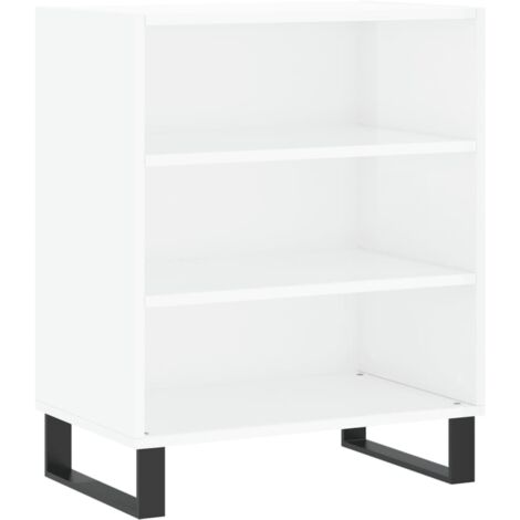 Aparador buffet cómoda armario mueble organizador cocina salón salón brillante 57 x 35 x 70 cm madera contrachapada blanco 020030647