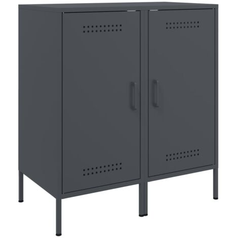 Aparador buffet cómoda armario mueble organizador cocina salón salón juego de 2 36 x 39 x 79 cm acero antracita 020036649