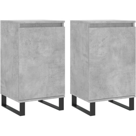 Aparador buffet cómoda armario mueble organizador cocina salón salón juego de 2 40 x 35 x 70 cm madera contrachapada negra 020036850