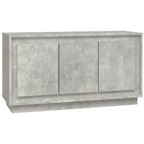 Aparador buffet cómoda armario unidad de almacenamiento organizador cocina salón salón 102 x 35 x 55 cm madera contrachapada gris 020031835