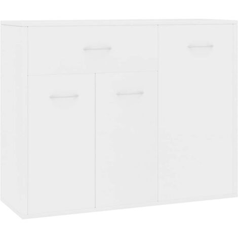 Aparador buffet cómoda mueble almacenaje organizador cocina salón salón 88 x 30 x 70 cm madera contrachapada blanco 020030525