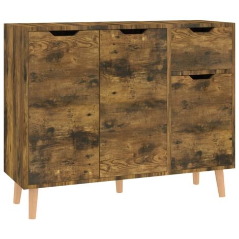 Aparador buffet cómoda mueble almacenaje organizador cocina salón salón 90 x 30 x 72 cm madera contrachapada marrón 020031121