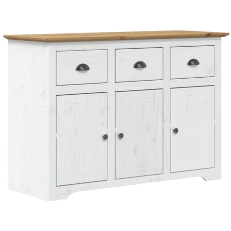 Aparador buffet cómoda mueble almacenaje organizador cocina salón salón BODO y 115,5 x 44 x 80 cm madera maciza de pino marrón 020030802