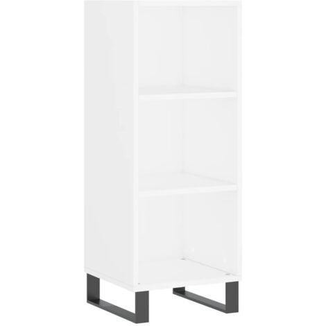 Aparador buffet cómoda mueble mueble de almacenaje organizador cocina salón salón 34,5 x 32,5 x 90 cm madera contrachapada blanco 020030232