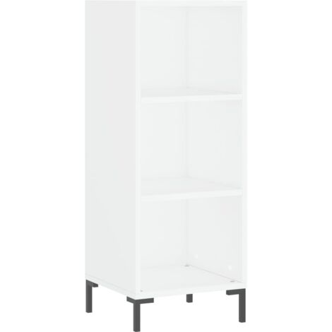 Aparador buffet cómoda mueble mueble de almacenaje organizador cocina salón salón 34,5 x 32,5 x 90 cm madera contrachapada blanco 020030236