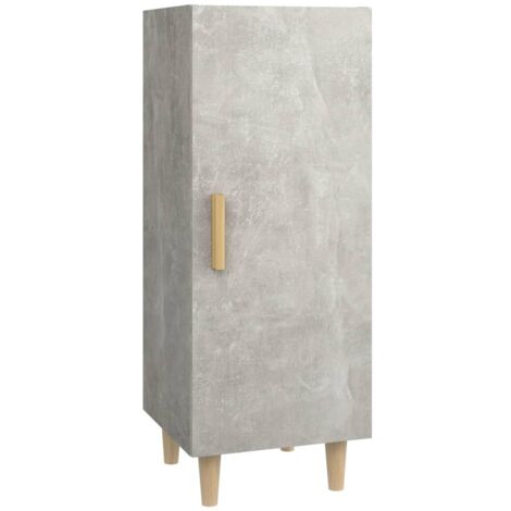 Aparador buffet cómoda mueble mueble de almacenaje organizador cocina salón salón 34,5 x 34 x 90 cm madera contrachapada gris 020031898