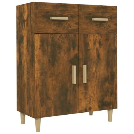 Aparador buffet cómoda mueble mueble de almacenaje organizador cocina salón salón 69,5 x 34 x 89 cm madera contrachapada marrón 020031010