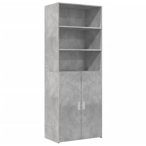 Aparador buffet cómoda mueble mueble de almacenaje organizador cocina salón salón alto 70 x 42,5 x 185 cm madera contrachapada gris 020034717