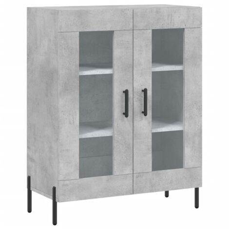 Aparador buffet cómoda mueble mueble de almacenamiento organizador cocina salón salón 69,5 x 34 x 90 cm madera contrachapada gris 020032074